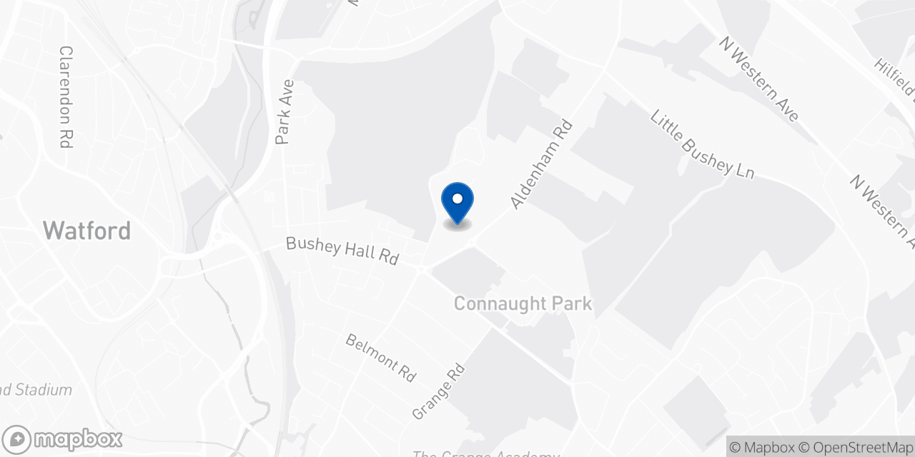 Map showing Bushey Grove Leisure Centre